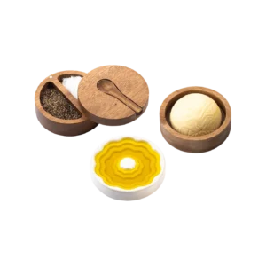 Keramieken olijfolie dipschaaltjes Style de Vie, 3-delig, wit