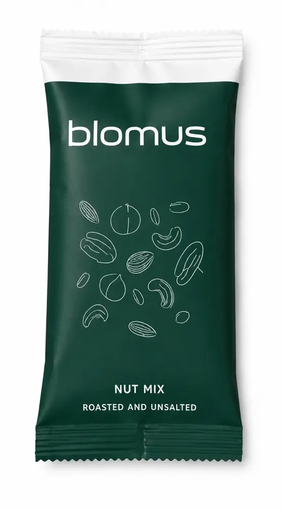 Bedrukt notenzakje met logo van Blomus — maatwerk notenzakjes van Nootje