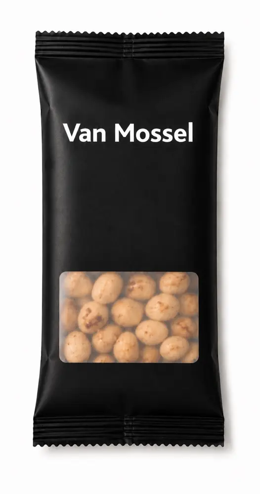 Bedrukt notenzakje voor Van Mossel — maatwerk notenzakjes van Nootje